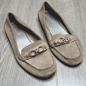 Coach Suede Loafers Gray 8B